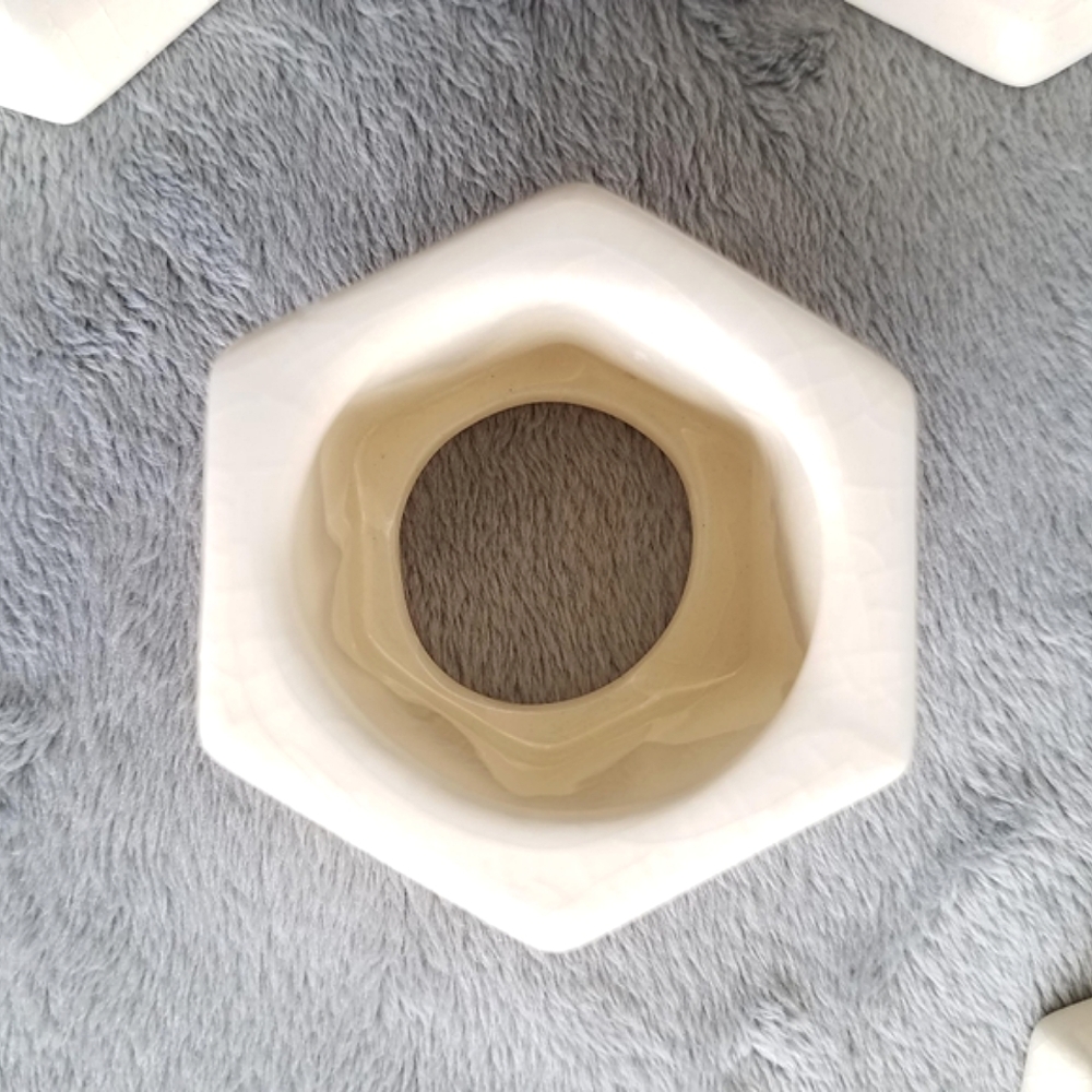 Mid-Century Modern Porcelain French Napkin Rings - Picture 8 of 13